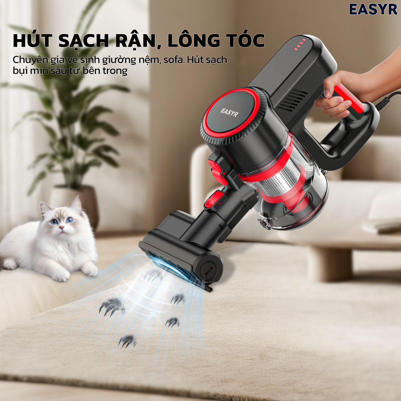 Máy Hút Bụi UC15 Lau Nhà Có Dây Easyr