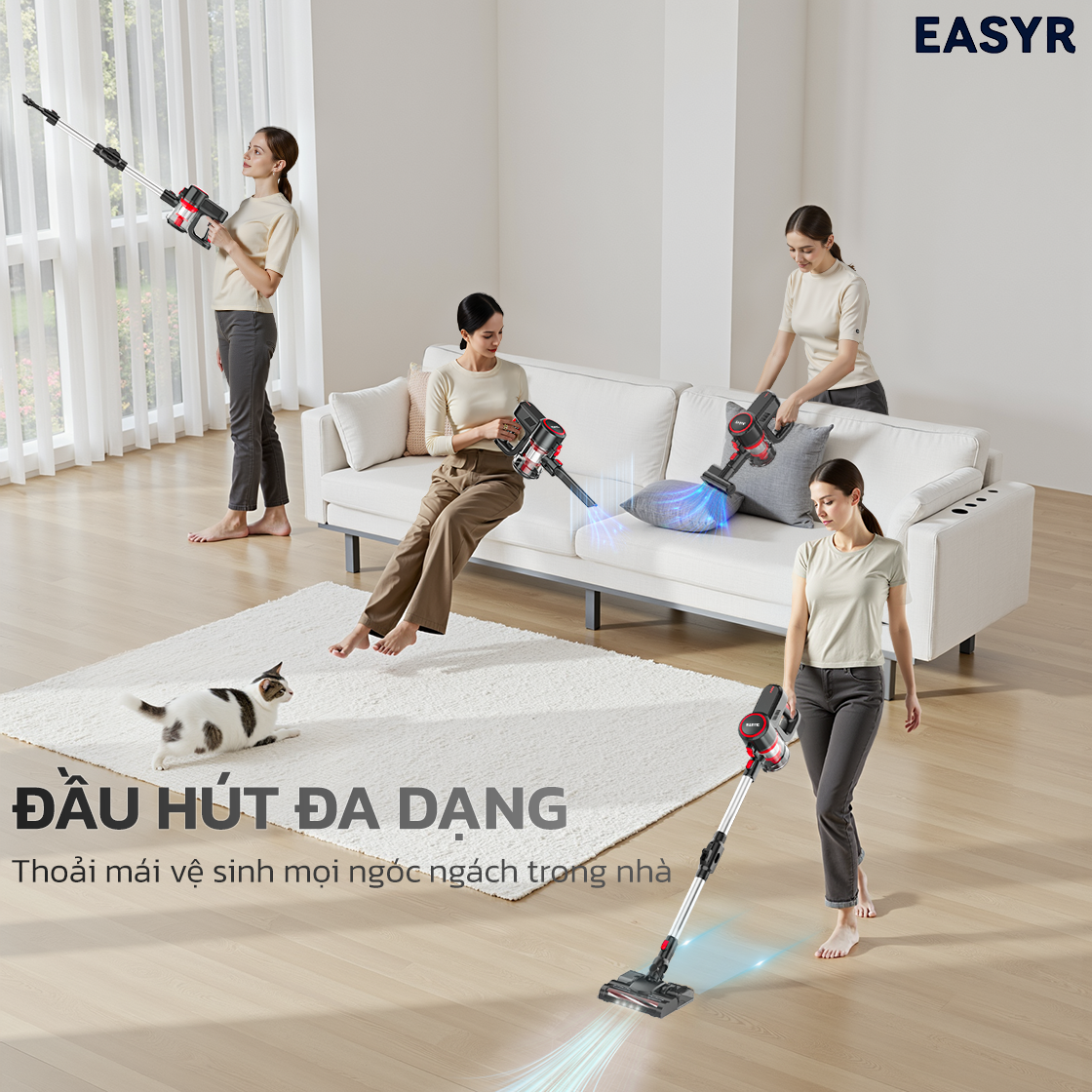 Máy Hút Bụi UC15 Lau Nhà Có Dây Easyr