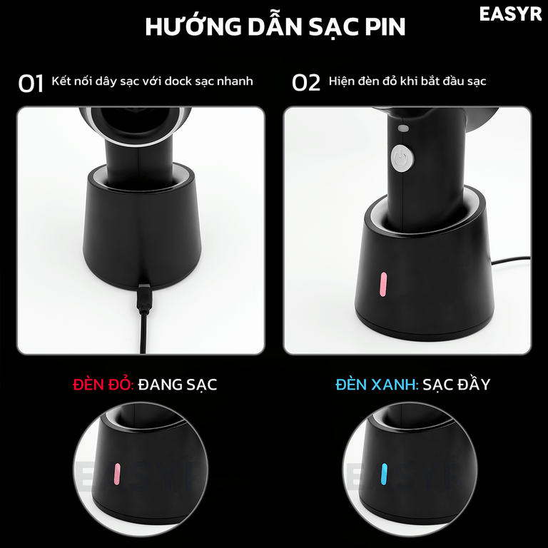 Adapter MC08 Sạc Máy Hút Thổi Bụi Không Dây Mini - EASYR