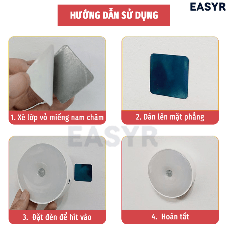 Đèn Led Cảm Ứng Thân Nhiệt Chuyển Đổi 2 Màu - EASYR
