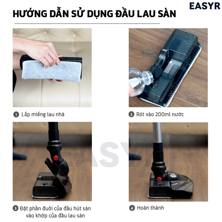 Máy Hút Bụi Lau Nhà MV01 Không Dây - EASYR