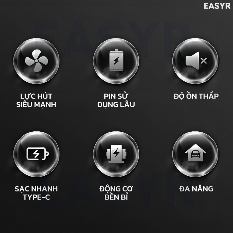 Máy Hút Thổi Bụi MC08 Không Dây Mini - EASYR