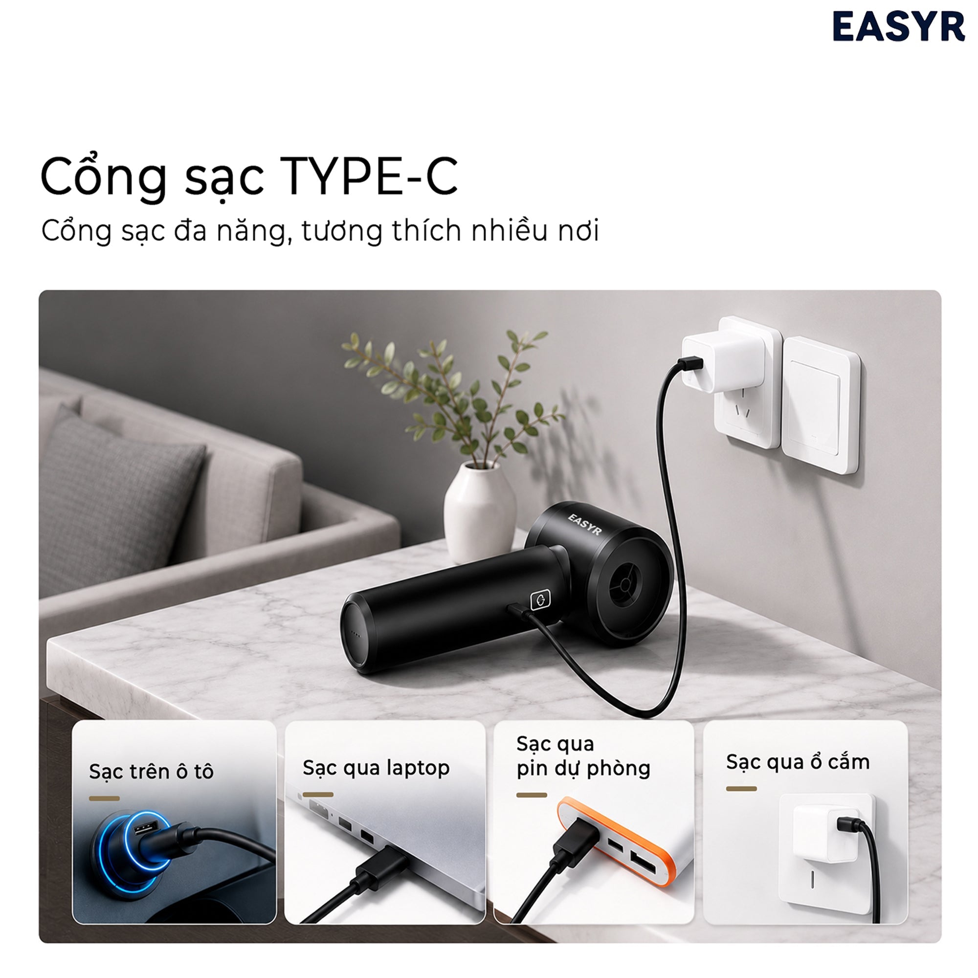 Máy Hút Thổi Bụi MC10 Không Dây Mini - EASYR