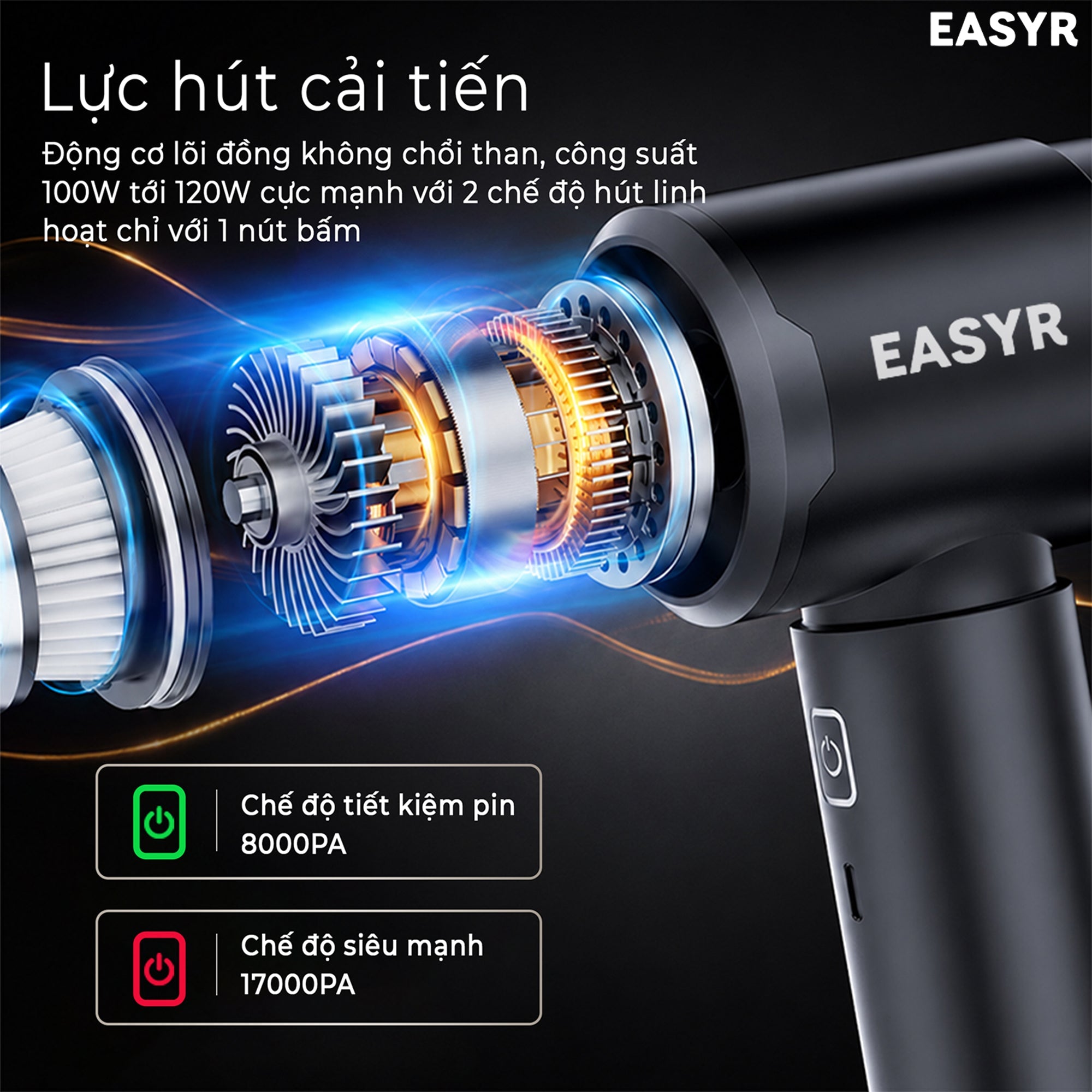 Máy Hút Thổi Bụi MC10 Không Dây Mini - EASYR