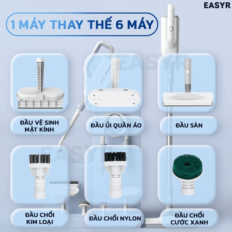 Máy Lau Nhà SM01 Hơi Nước Nóng - EASYR