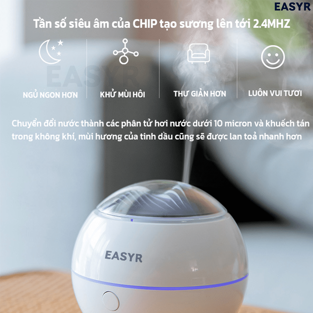 Máy Xông Tinh Dầu AD02 Siêu Âm Có Dây - EASYR