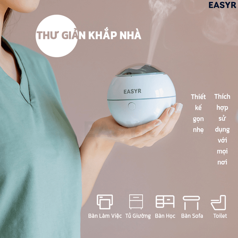 Máy Xông Tinh Dầu AD02 Siêu Âm Có Dây - EASYR