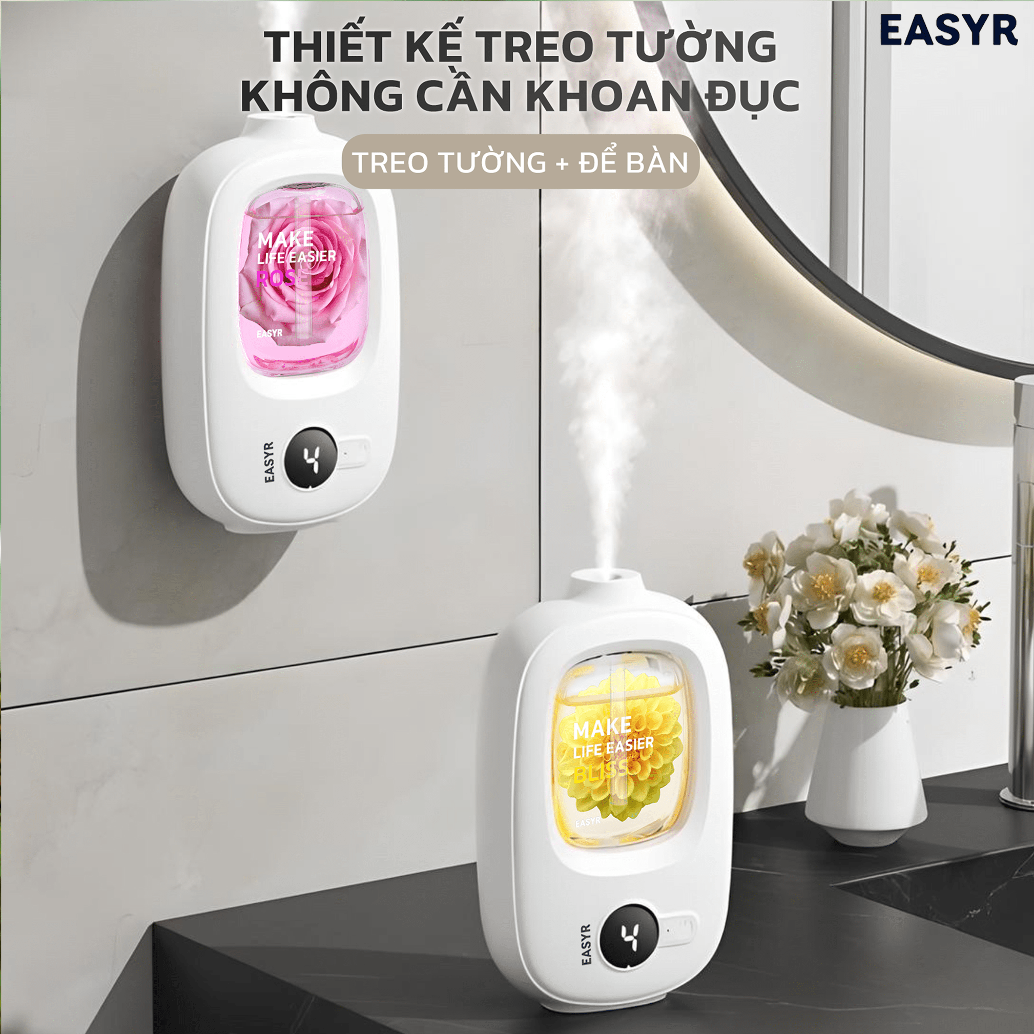 [Quà Tặng] Máy Xông Tinh Dầu WD02 Không Dây EASYR - EASYR